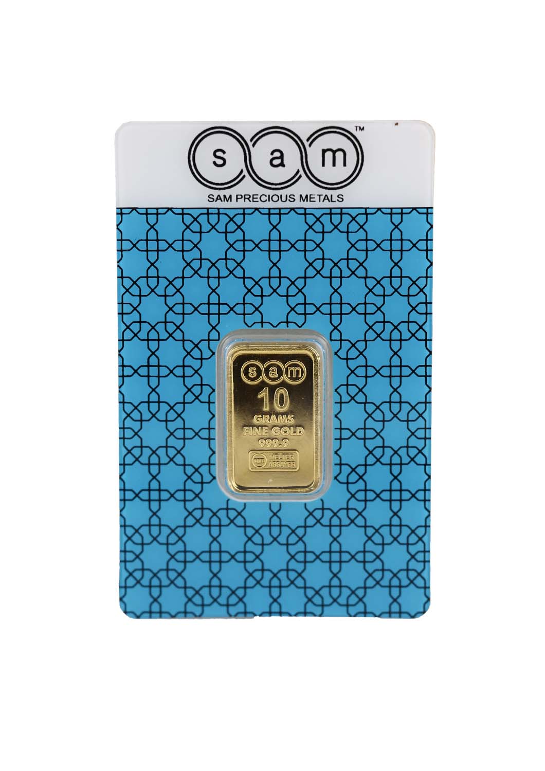 Sam Gold Bar 10 grams of pure gold, purity 999.9 - 10 grams - Saleh Sallom