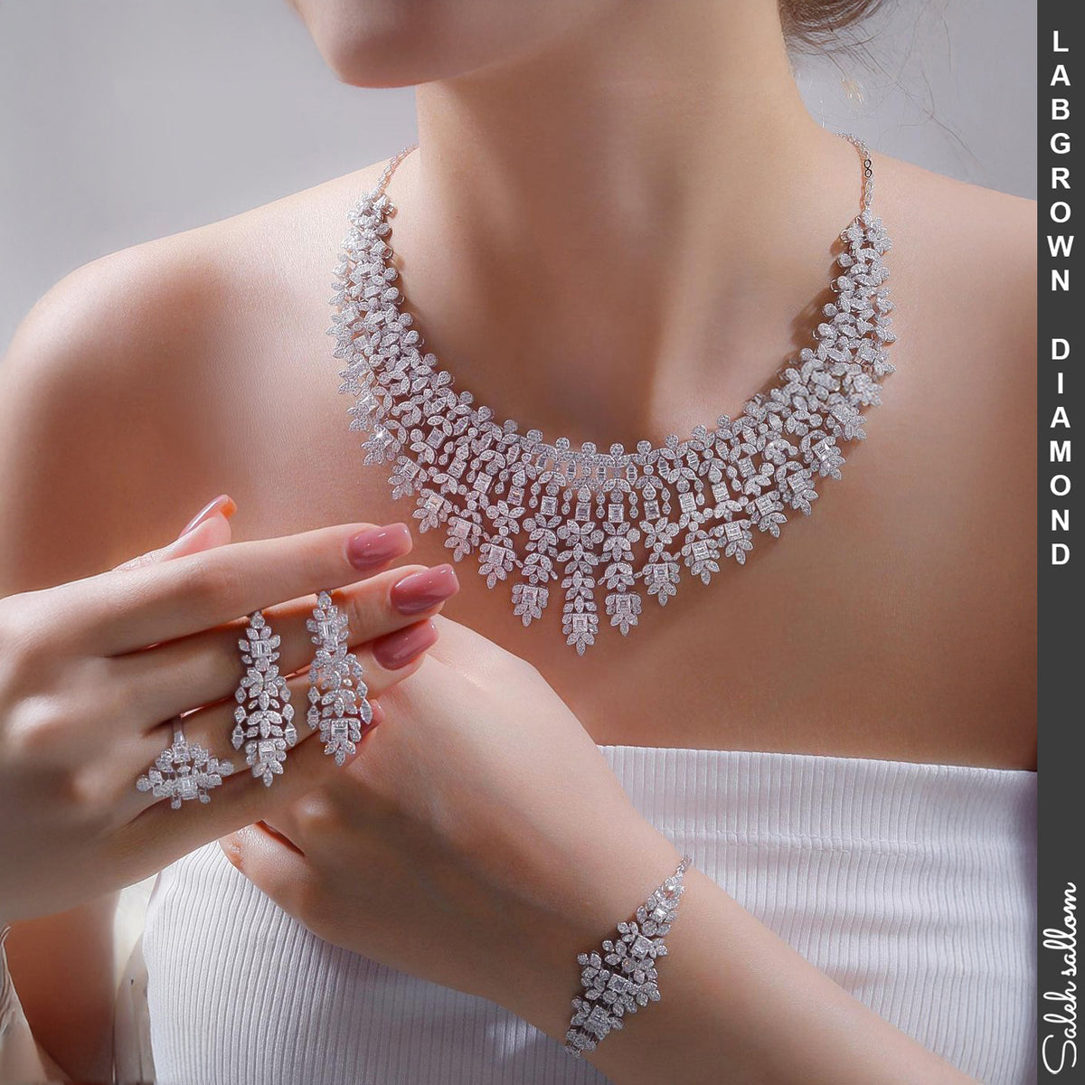 Saleh Sallom | Lab Grown Diamond Necklace | 15 Carats