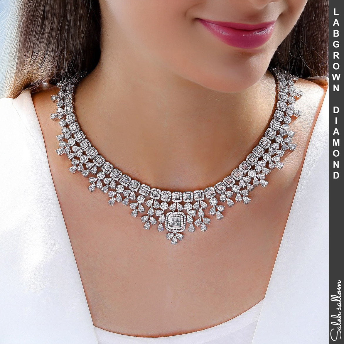 Saleh Sallom | Lab Grown Diamond Necklace | 10 Carats