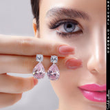 Saleh Sallom | Pink Earrings with Natural Diamonds | 3 CT