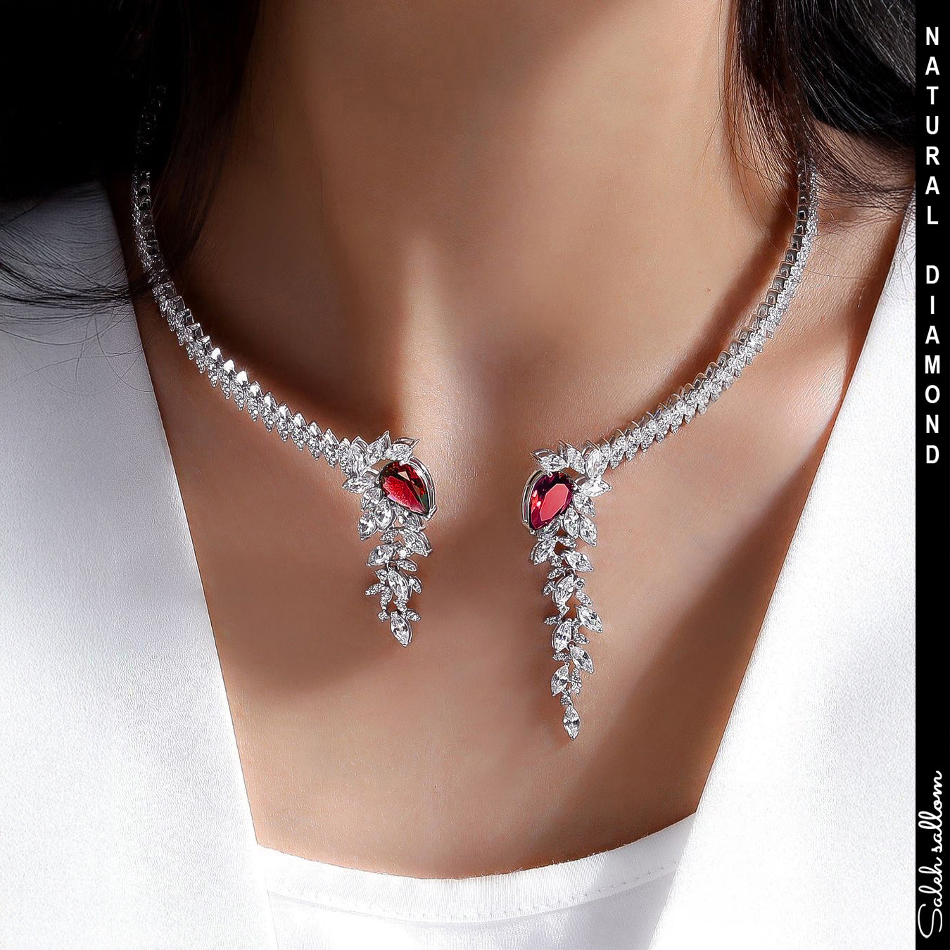 Saleh Sallom | Natural Diamond Necklaces | 4 CT Each