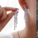 Saleh Sallom | Lab Grown Diamond Long Earrings | 6 Carats