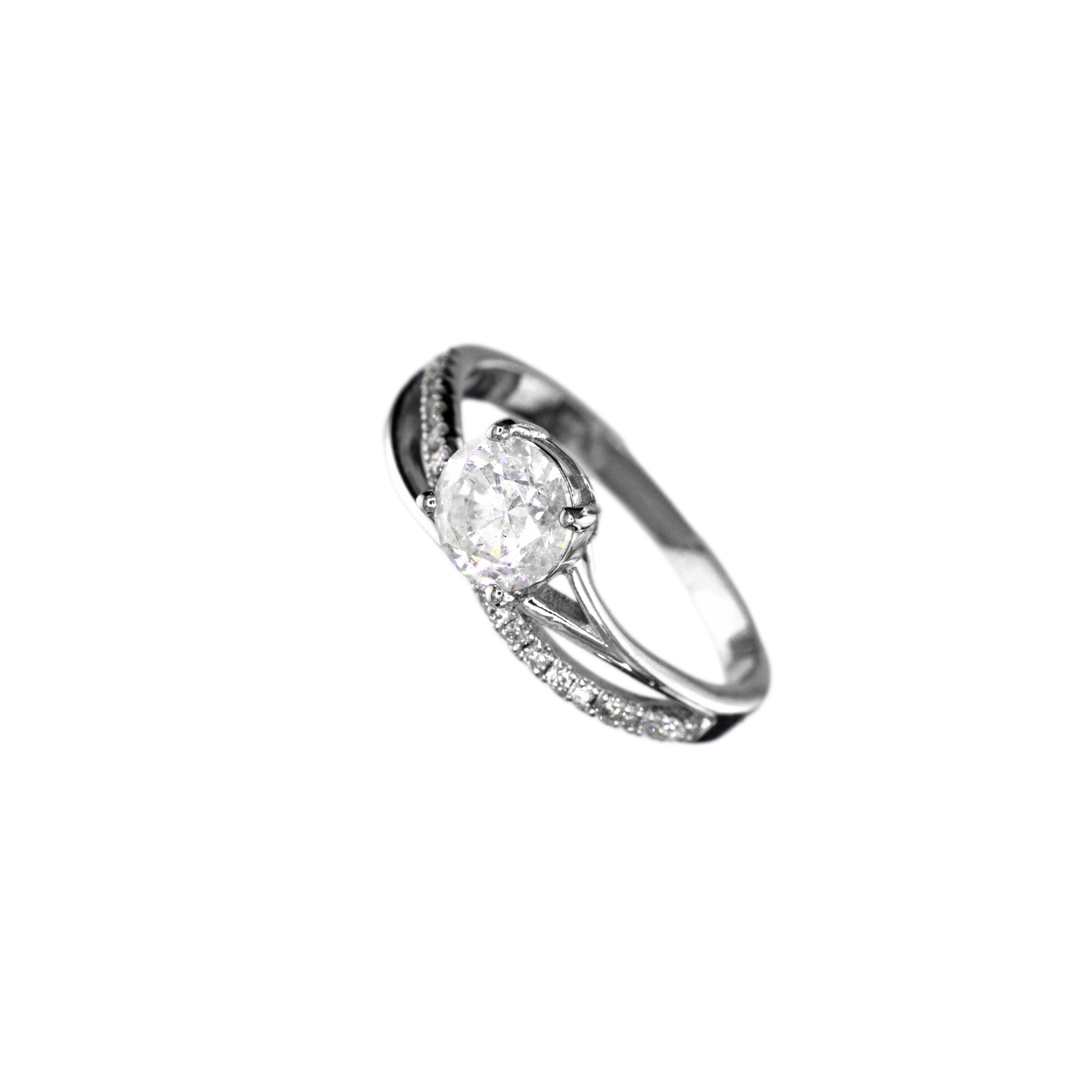 Diamond Ring Natural - By Saleh Sallom 2.88g 18Karat | 1.02 carat