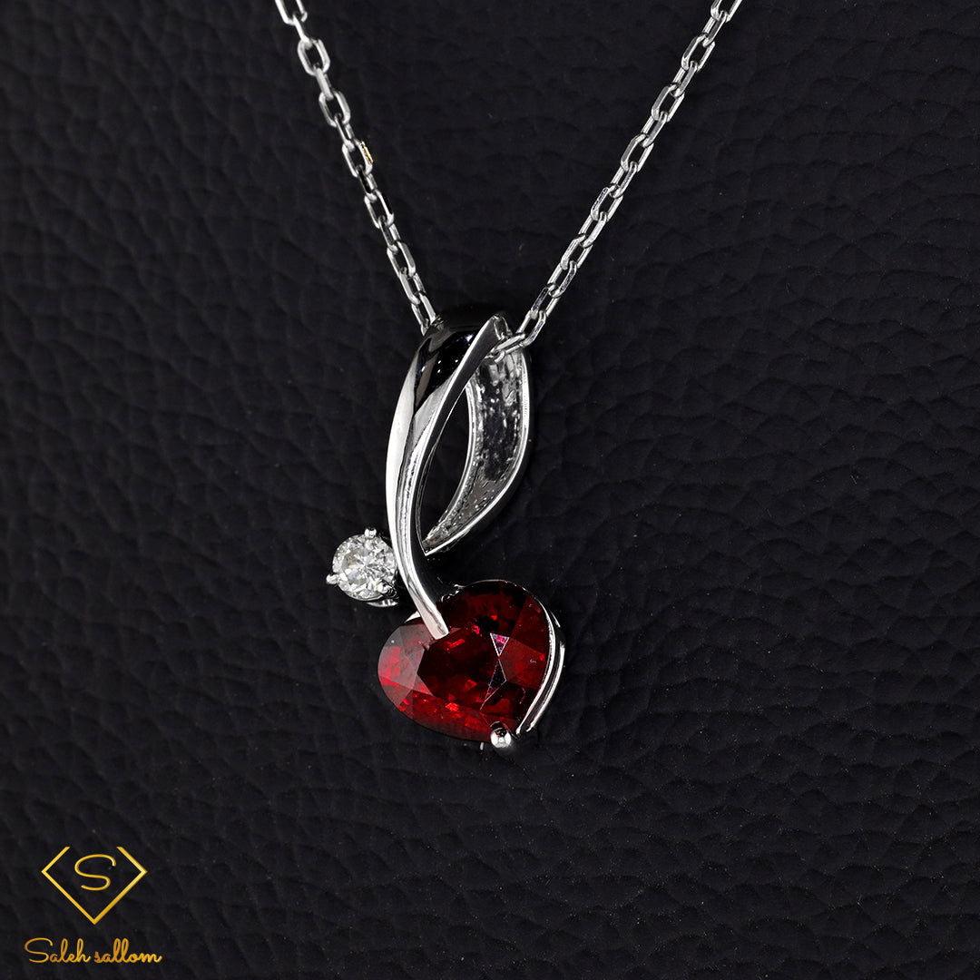 DIAMOND AND RUBY PENDANT - Saleh Sallom