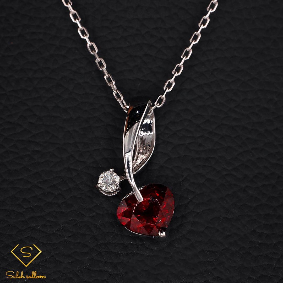 DIAMOND AND RUBY PENDANT - Saleh Sallom