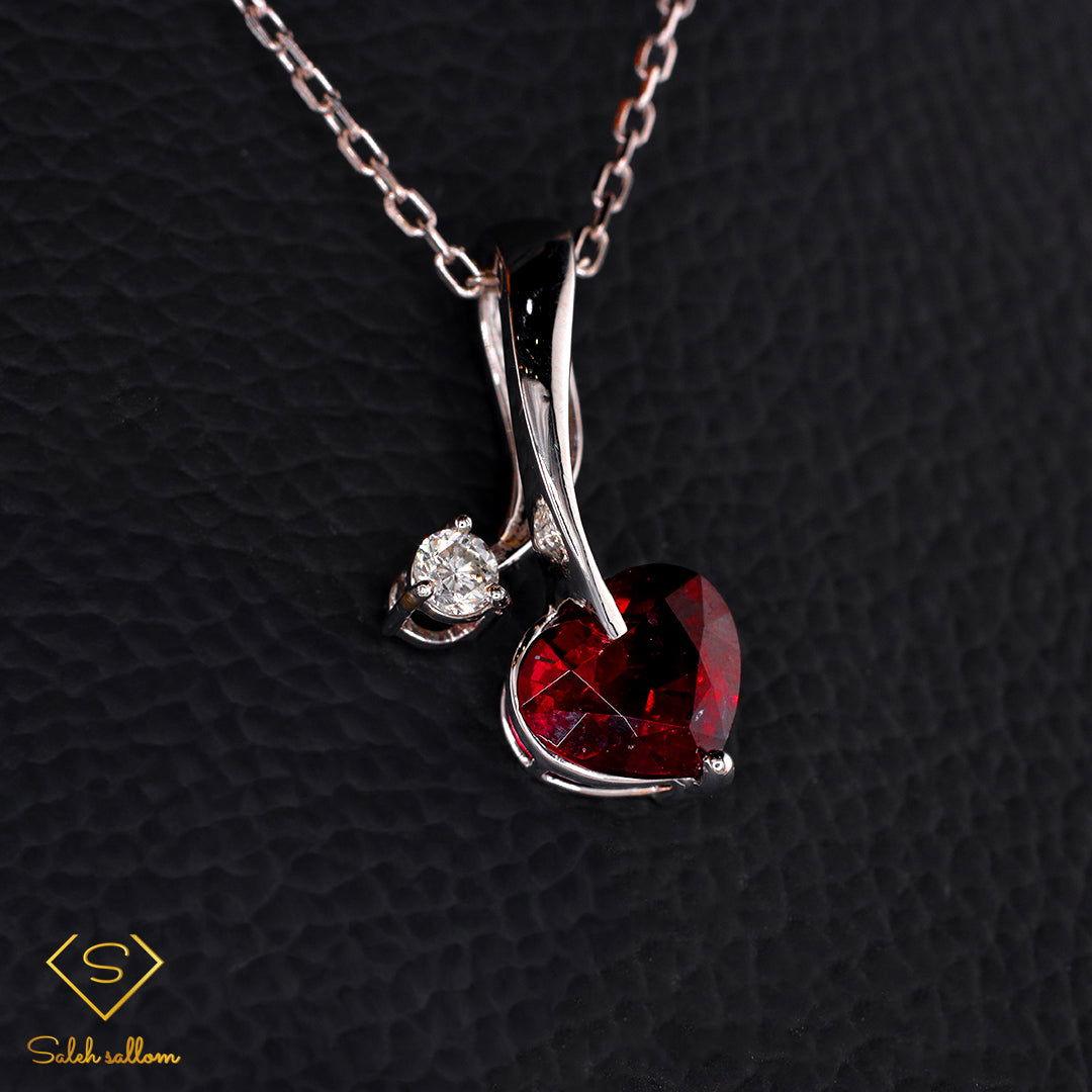 DIAMOND AND RUBY PENDANT - Saleh Sallom