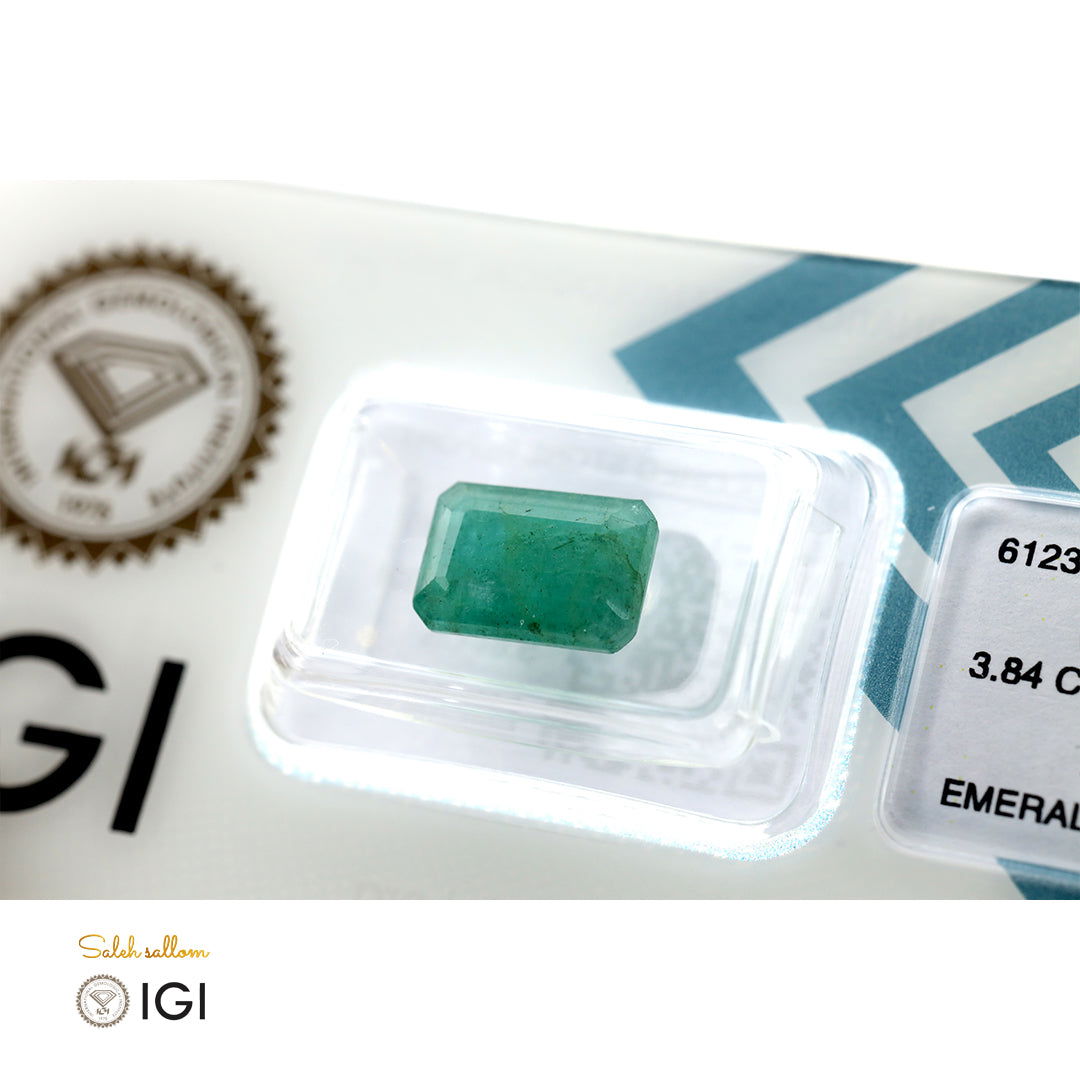 Natural Emerald Stone - 3.84 ct - Saleh Sallom