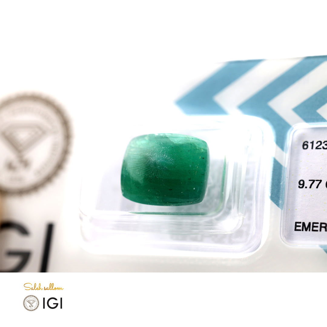 Natural Emerald Stone - 9.77 ct - Saleh Sallom