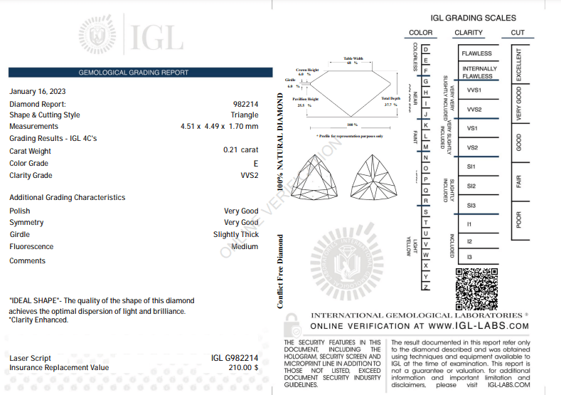 NATURAL DIAMOND BY SALEH SALLOM | 0.21 CT