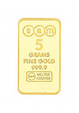 Sam Gold Bar 5 grams of pure gold, purity 999.9 - 5 grams - Saleh Sallom