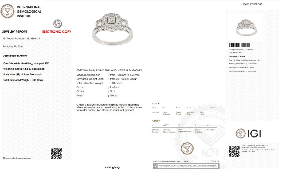 Diamond Ring Natural - By Saleh Sallom 4.52g Karat | 1.00 carat - Saleh Sallom