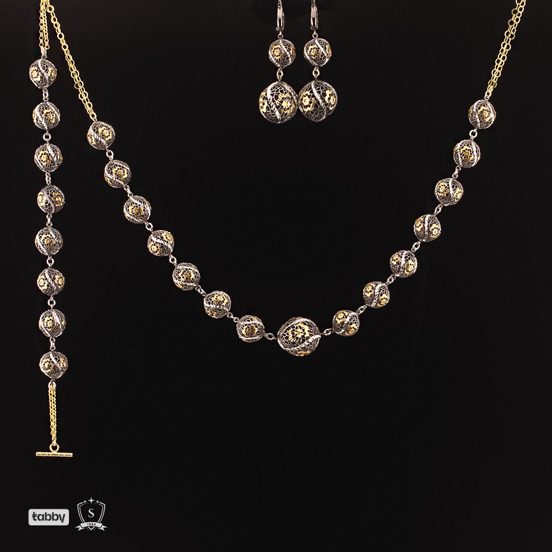 Silvearodium Jewelry Set - Saleh Sallom
