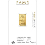 Suisse Pamp Queen 24K (999.9) 5g Gold Bar - Saleh Sallom